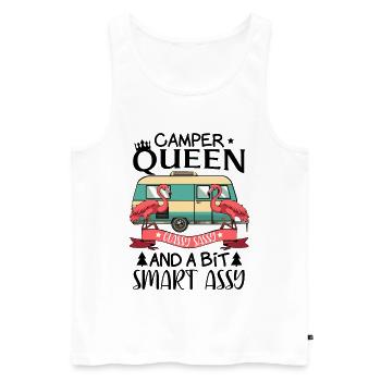 Flamingo Camper Flair - Männer Premium Bio Tank Top - Weiß - Vorne - Michal (187cm)