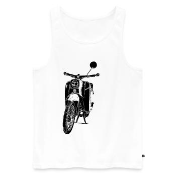 Schwalbe Moped - Männer Premium Bio Tank Top - Weiß - Vorne - Michal (187cm)