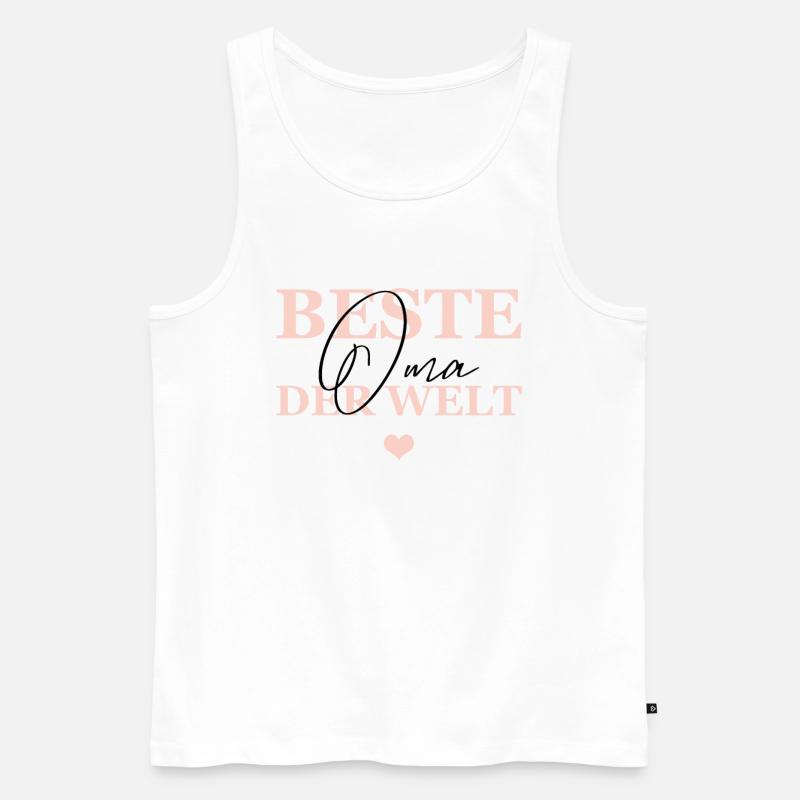 Beste Oma Der Welt - Männer Premium Bio Tank Top - Weiß