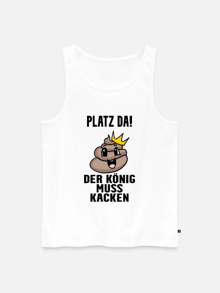Kacke König - Männer Premium Bio Tank Top - Weiß