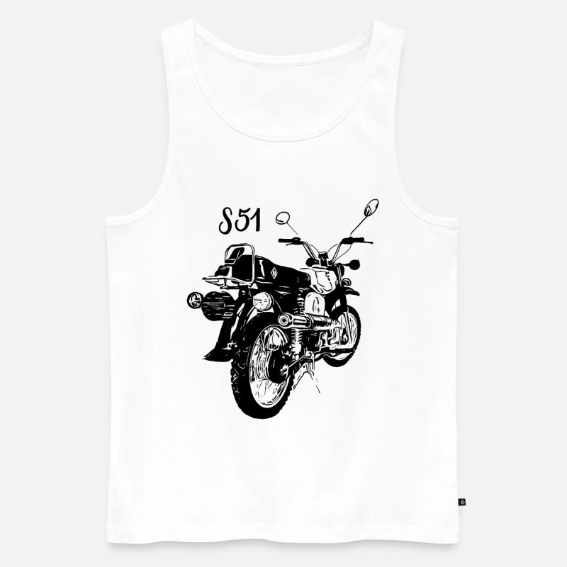 S51 - Männer Premium Bio Tank Top - Weiß