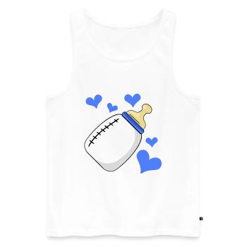 Milk bottle Boy pregnant birth - Men's Premium Organic Tank Top - white - Front - Michal (187cm)