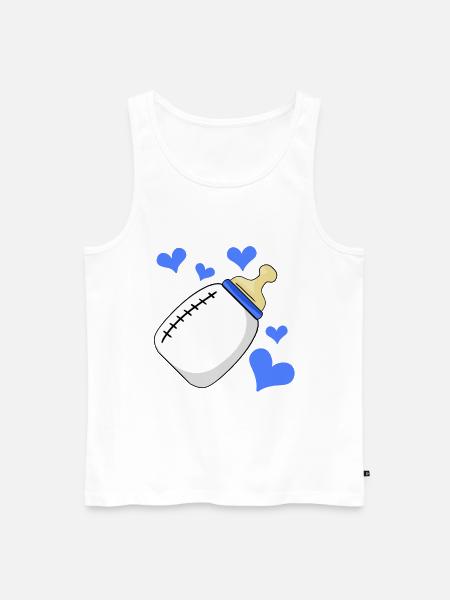 Milk bottle Boy pregnant birth - Men's Premium Organic Tank Top - white