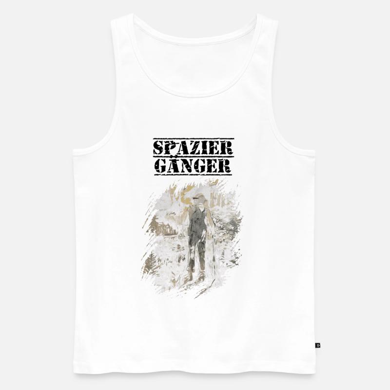 Spaziergänger - Männer Premium Bio Tank Top - Weiß