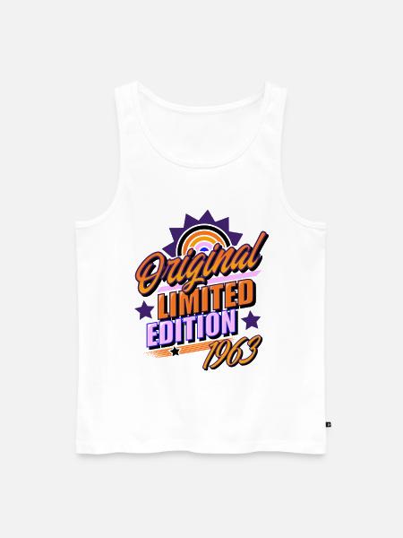 1963 Geburtsjahr Geburtstag - Männer Premium Bio Tank Top - Weiß
