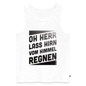 Himmelregen Mit Spruchgestaltung - Männer Premium Bio Tank Top - Weiß - Vorne - Michal (187cm)
