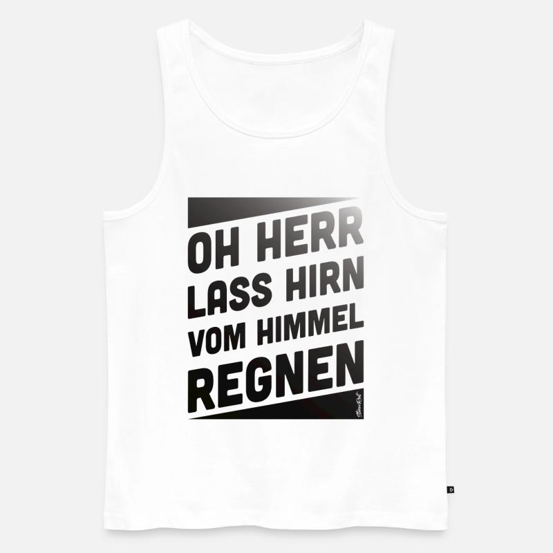 Himmelregen Mit Spruchgestaltung - Männer Premium Bio Tank Top - Weiß