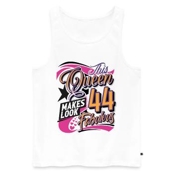 44th birthday 44 years Queen Women Women - Men's Premium Organic Tank Top - white - Front - Michal (187cm)