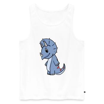 Dino Motif - Débardeur bio Premium Homme - blanc - Devant - Michal (187cm)