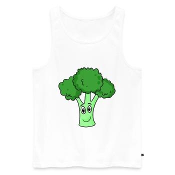 Brocoli - Débardeur bio Premium Homme - blanc - Devant - Michal (187cm)