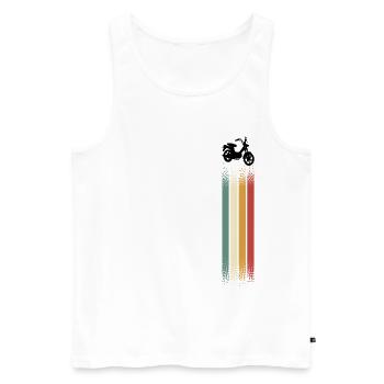 Mofa Mofafahrer Retro Vintage - Männer Premium Bio Tank Top - Weiß - Vorne - Michal (187cm)