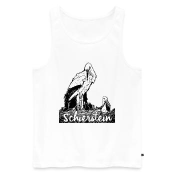 Stork's Nest - Wiesbaden - Schierstein - Men's Premium Organic Tank Top - white - Front - Michal (187cm)