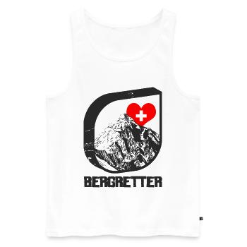 Bergretter - Männer Premium Bio Tank Top - Weiß - Vorne - Michal (187cm)