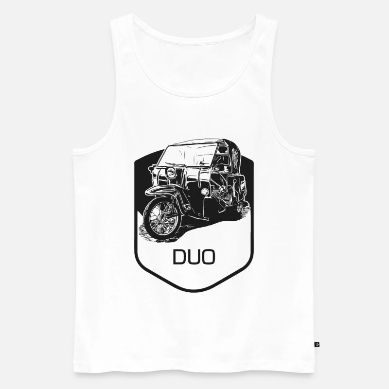 Krause Duo - Männer Premium Bio Tank Top - Weiß
