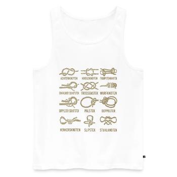 12 Knoten Boot Segeln Kapitän - Männer Premium Bio Tank Top - Weiß - Vorne - Michal (187cm)