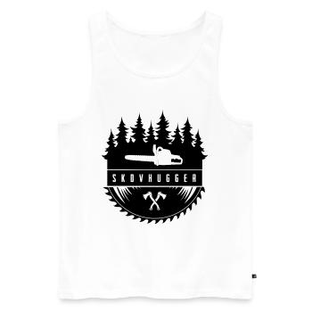 Lumberjack - Men's Premium Organic Tank Top - white - Front - Michal (187cm)