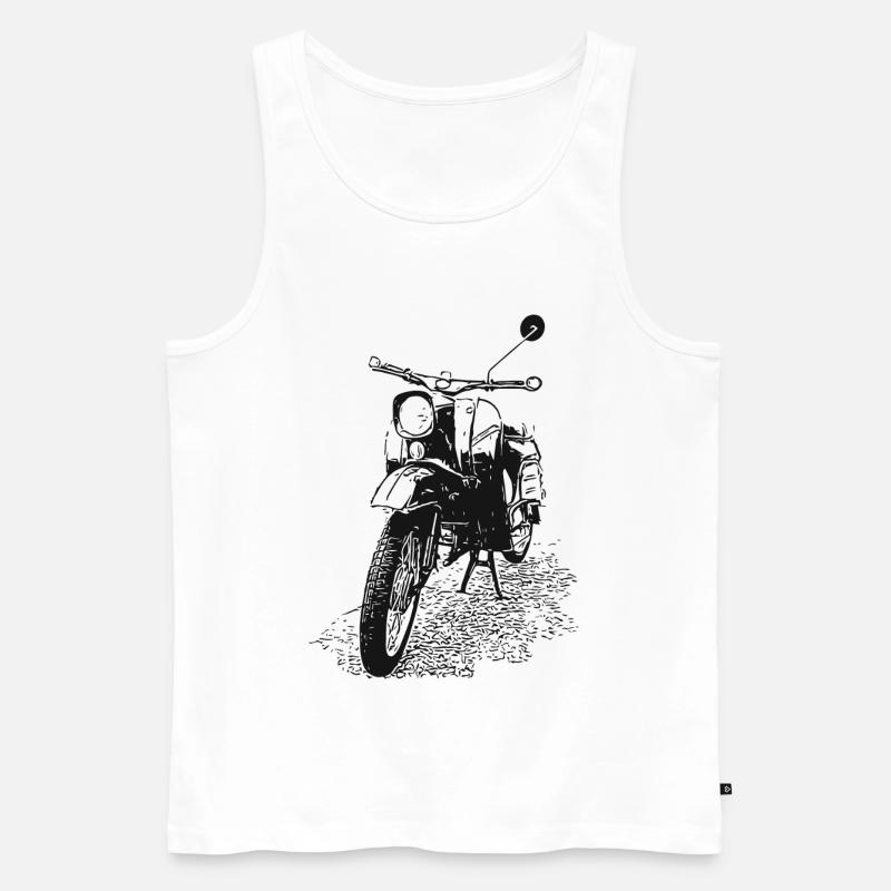 Simson - Schwalbe - Männer Premium Bio Tank Top - Weiß