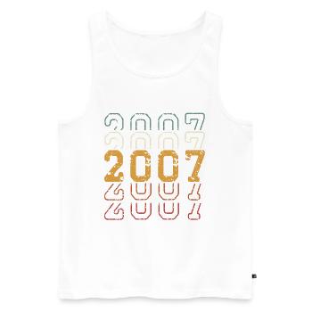 2007 - Men's Premium Organic Tank Top - white - Front - Michal (187cm)