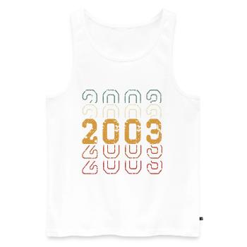 2003 - Men's Premium Organic Tank Top - white - Front - Michal (187cm)