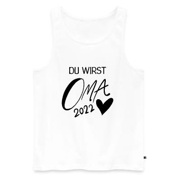 Oma 2022 - Werdende Oma 2022 - Männer Premium Bio Tank Top - Weiß - Vorne - Michal (187cm)