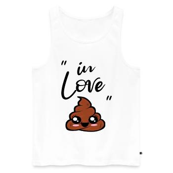 caca kawaii - Débardeur bio Premium Homme - blanc - Devant - AI Model Male 178 light (178cm)