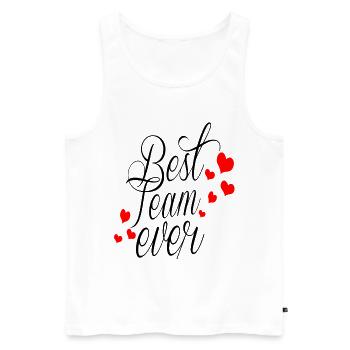 Best Team Ever! - Men's Premium Organic Tank Top - white - Front - AI Model Male 178 light (178cm)