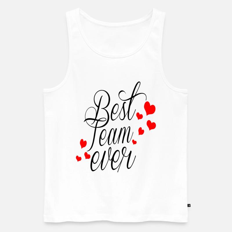 Best Team Ever! - Männer Premium Bio Tank Top - Weiß