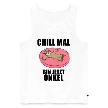 Neffe Onkel Spruch Geschenk - Männer Premium Bio Tank Top - Weiß - Vorne - Michal (187cm)