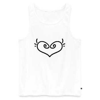 Ange du Cœur Ange Gardien - Débardeur bio Premium Homme - blanc - Devant - Michal (187cm)