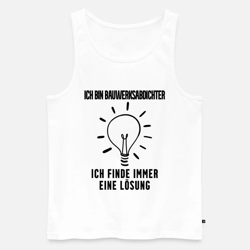 Bauwerksabdichter Beruf Ausbildung - Männer Premium Bio Tank Top - Weiß