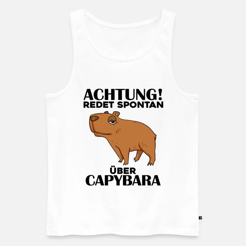Capybara Wasserschwein - Männer Premium Bio Tank Top - Weiß