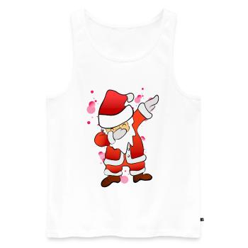 Dabbing Nicholas - Débardeur bio Premium Homme - blanc - Devant - AI Model Male 178 light (178cm)