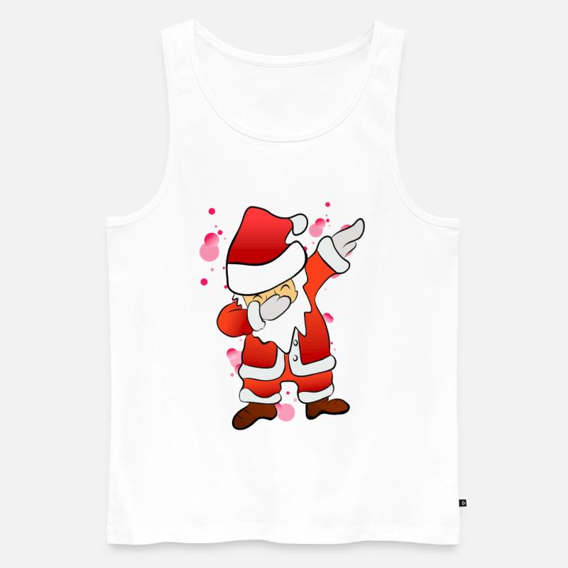 Dabbing Nikolaus - Männer Premium Bio Tank Top - Weiß