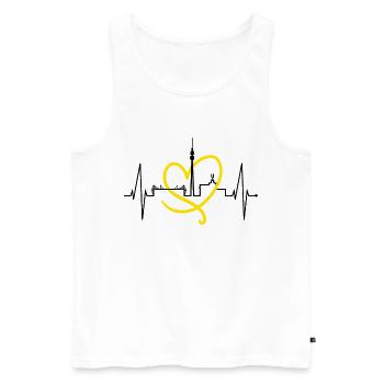 Dortmund Skyline Herzschlag Stadion Fan Dortmunder - Männer Premium Bio Tank Top - Weiß - Vorne - AI Model Male 178 light (178cm)