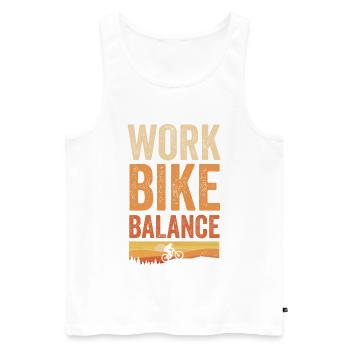Mountain Bike MTB Work Bike Balance for bikers - Men's Premium Organic Tank Top - white - Front - Michal (187cm)