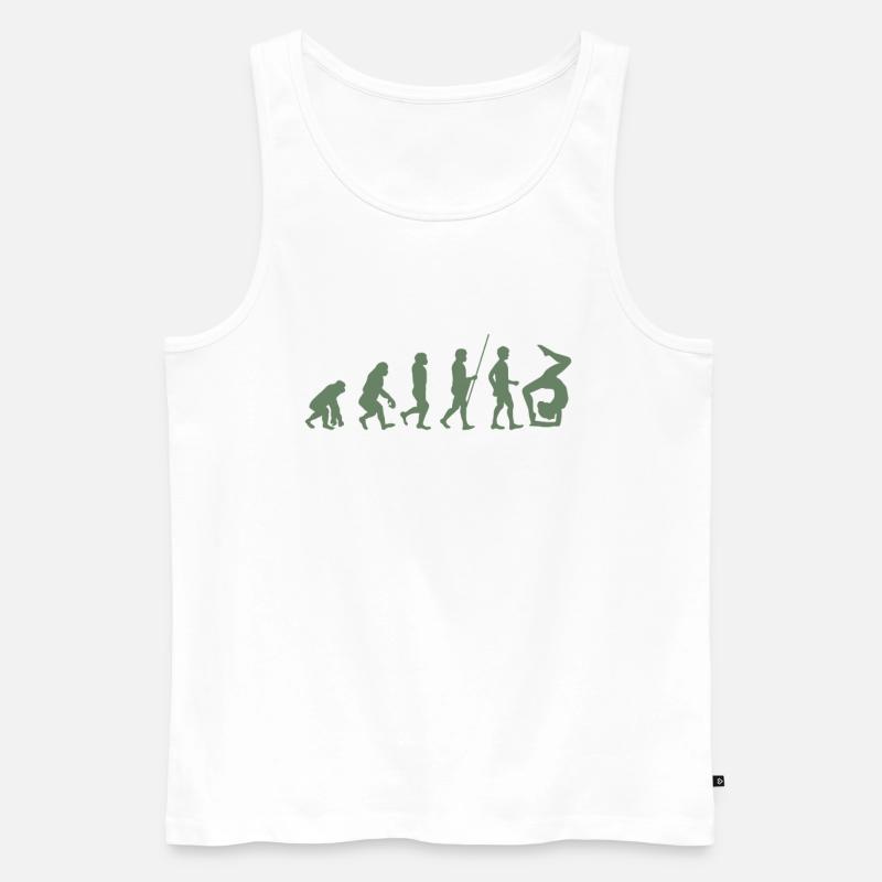 Turnerin Turner Evolution der Turnerin - Männer Premium Bio Tank Top - Weiß
