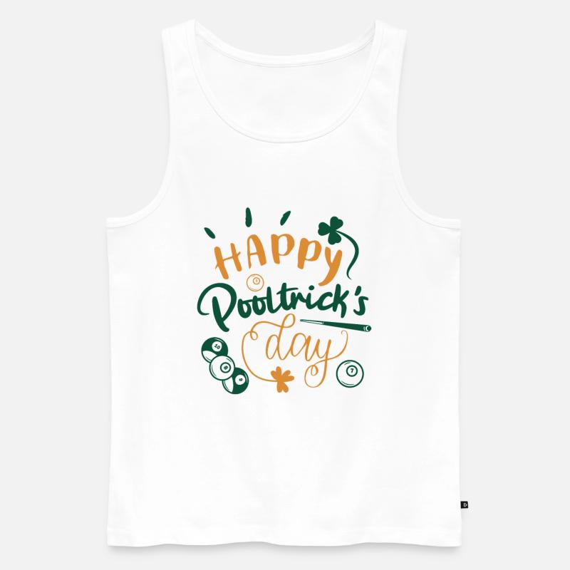 St. Patrick's Billard - Männer Premium Bio Tank Top - Weiß