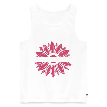 Sensibilisation au myélome multiple Bourgogne Sunflowe - Débardeur bio Premium Homme - blanc - Devant - Michal (187cm)