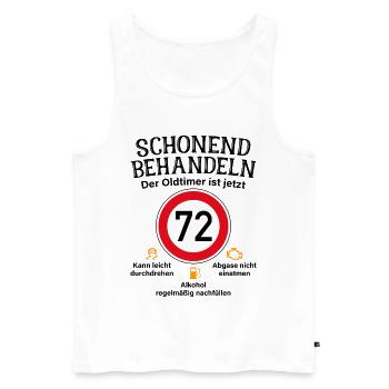 72. Geburtstag Schonend Behandeln Oldtimer Ist 72 - Männer Premium Bio Tank Top - Weiß - Vorne - Michal (187cm)