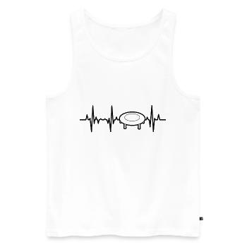 Trampoline Heart palpitations - Men's Premium Organic Tank Top - white - Front - AI Model Male 178 light (178cm)