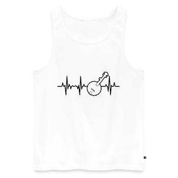Banjo ECG Heartline - Débardeur bio Premium Homme - blanc - Devant - Michal (187cm)