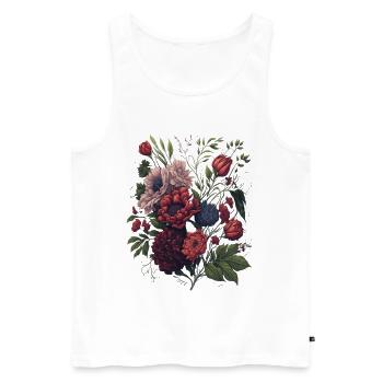 Vintage Blumen Bouquet Floral Art - Débardeur bio Premium Homme - blanc - Devant - AI Model Male 178 light (178cm)