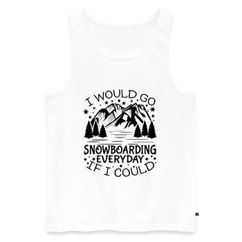 Motivation Snowboarding - Männer Premium Bio Tank Top - Weiß - Vorne - AI Model Male 178 light (178cm)