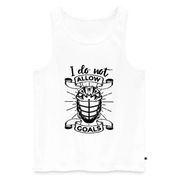 I don't allow goals - Men's Premium Organic Tank Top - white - Front - AI Model Male 178 light (178cm)