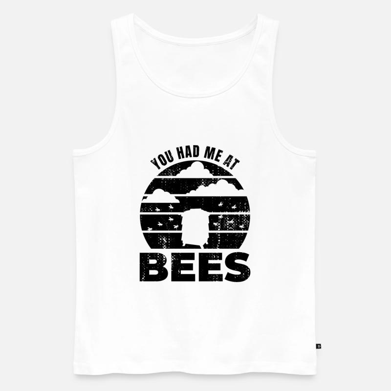 Imker Spruch - Männer Premium Bio Tank Top - Weiß