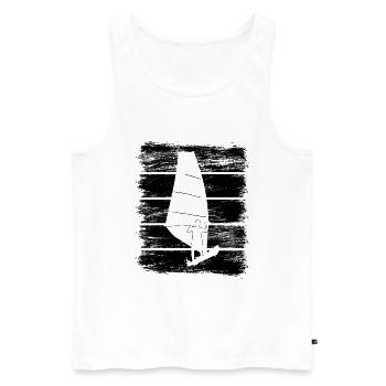 Windsurfing - Men's Premium Organic Tank Top - white - Front - AI Model Male 178 light (178cm)