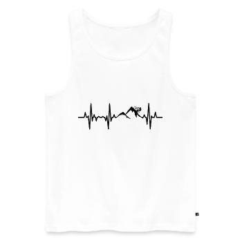 Mountain biker palpitations ECG - Men's Premium Organic Tank Top - white - Front - Michal (187cm)