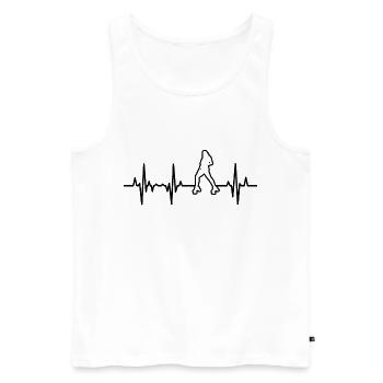 ECG de patinage à roulettes pour femmes - Débardeur bio Premium Homme - blanc - Devant - AI Model Male 178 light (178cm)