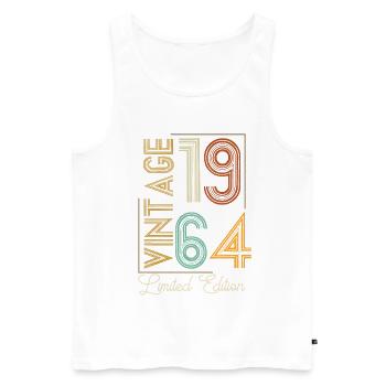 Vintage 1964 Limited Edition Aged to Perfection - Débardeur bio Premium Homme - blanc - Devant - Michal (187cm)