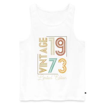 Vintage 1973 Limited Edition Aged to Perfection - Débardeur bio Premium Homme - blanc - Devant - Michal (187cm)